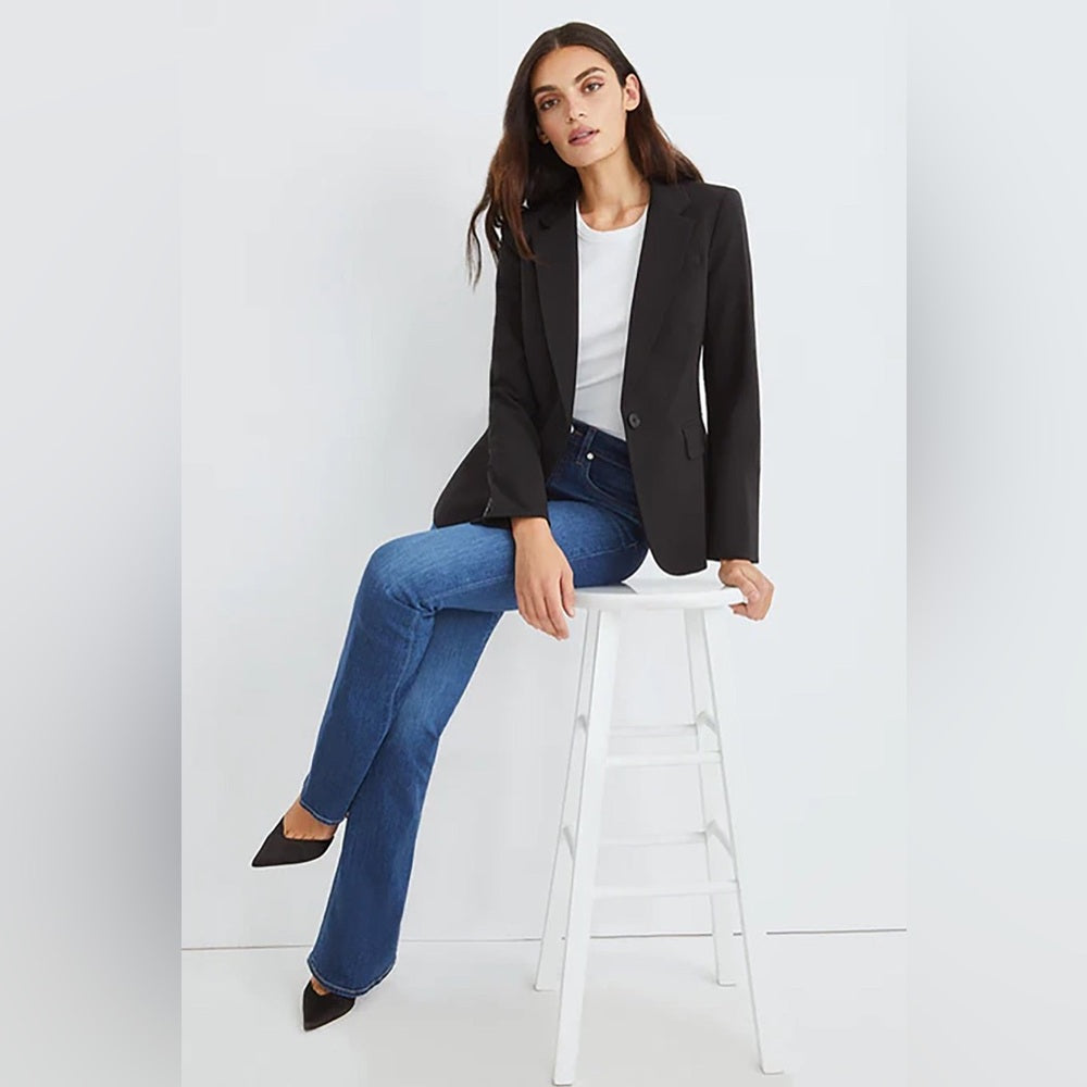 Veronica Beard Black Wool Dickey Blazer, size 6