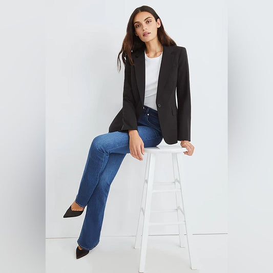 Veronica Beard Black Wool Dickey Blazer, size 6