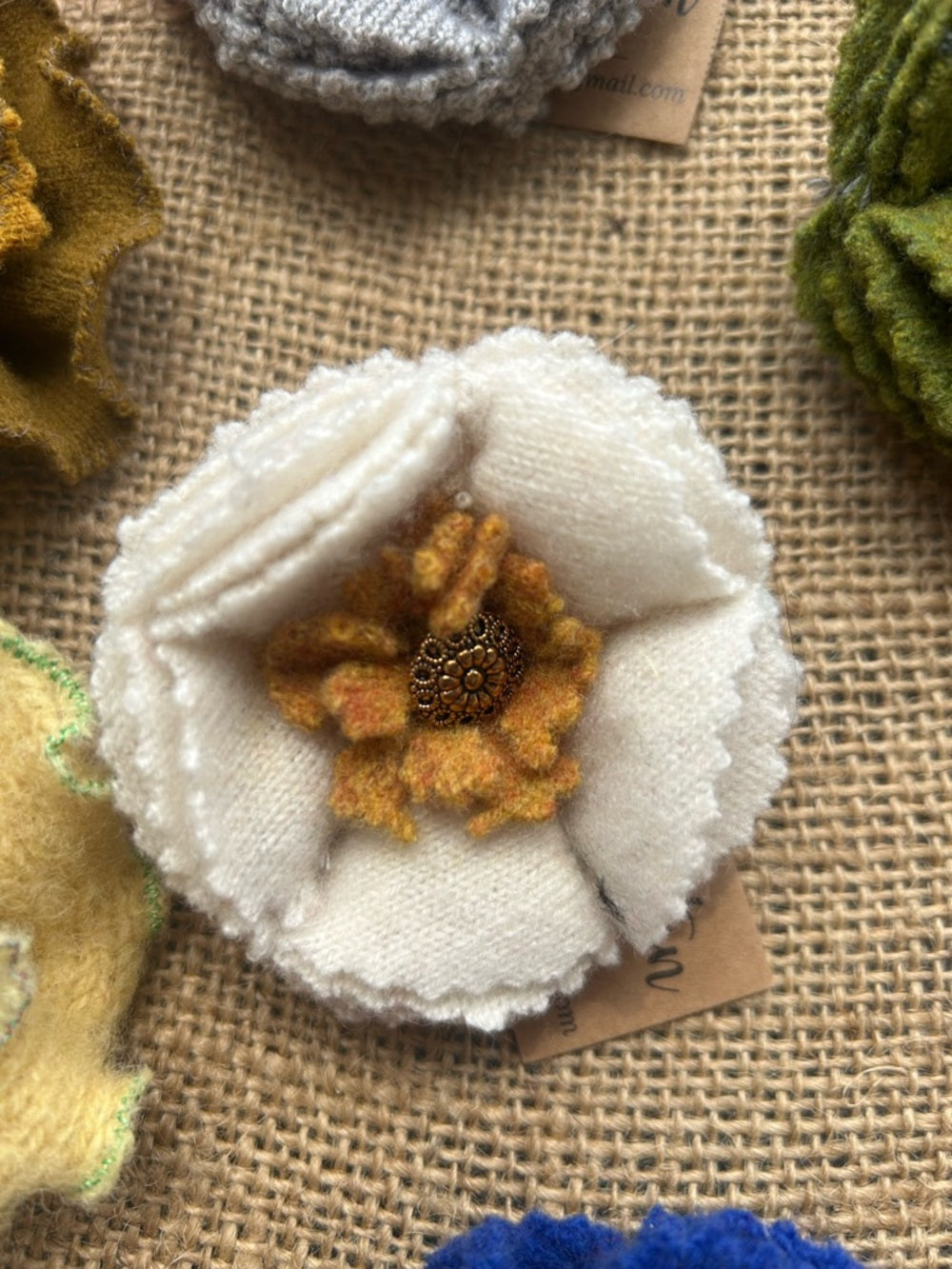 Vintage Cashmere Floral Brooch