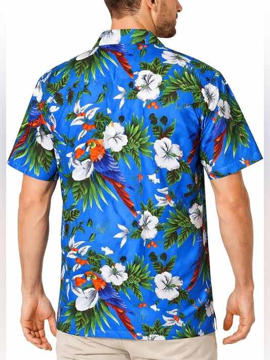 King Kamchatka Hawaiian Parrot Shirt, size 2X