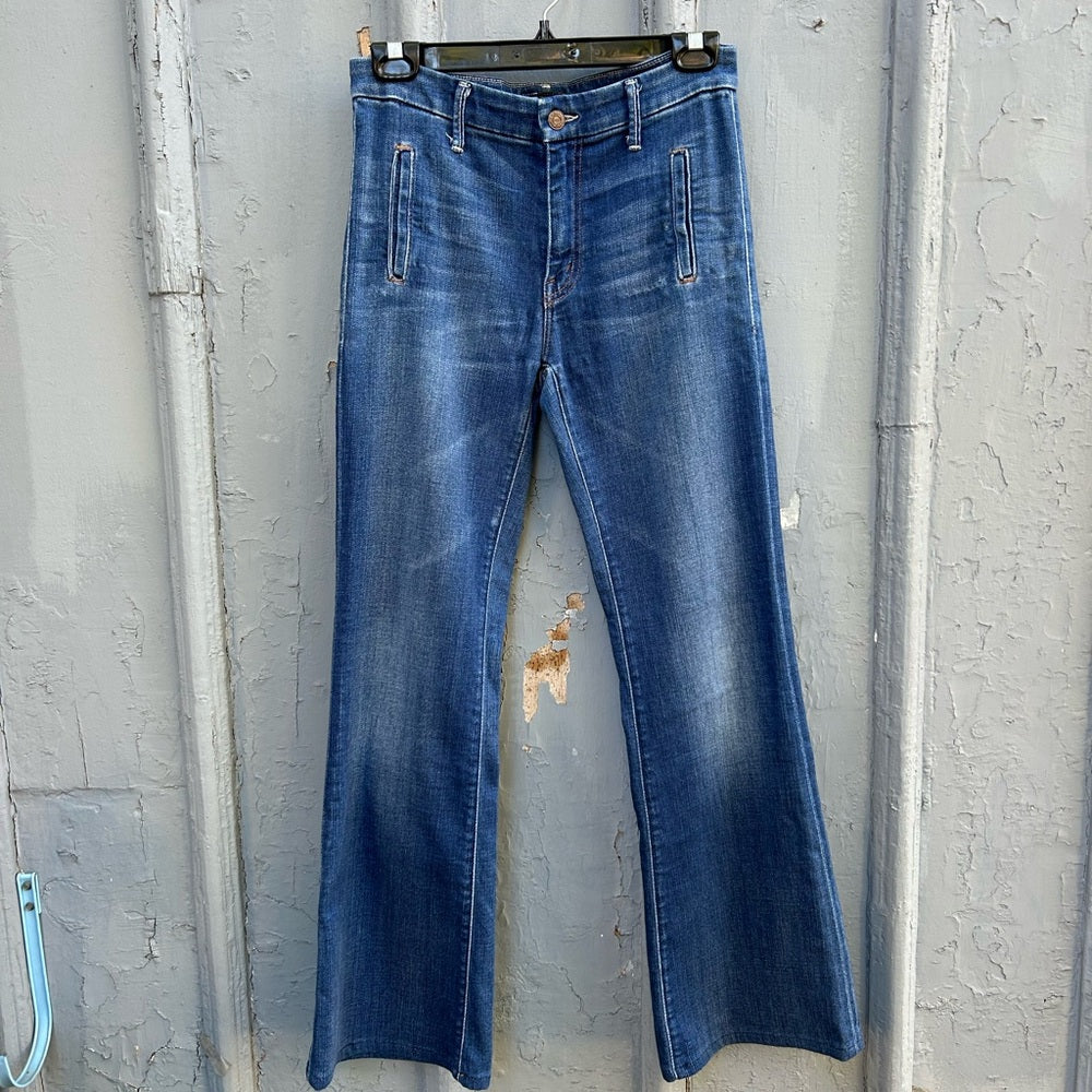 Mother The Drama High-Rise Flare Jeans, size 28