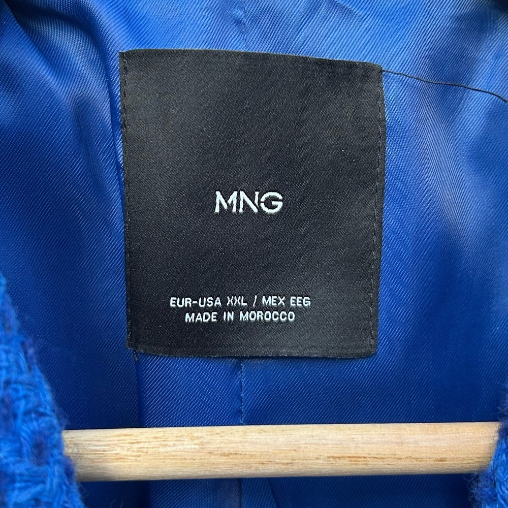 MNG blue Tweed blazer Jacket, size XXL