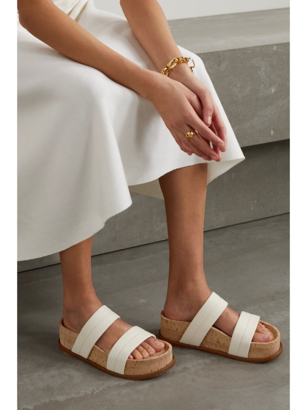 Gabriella Hearst Black Striker Sandals, size 38.5