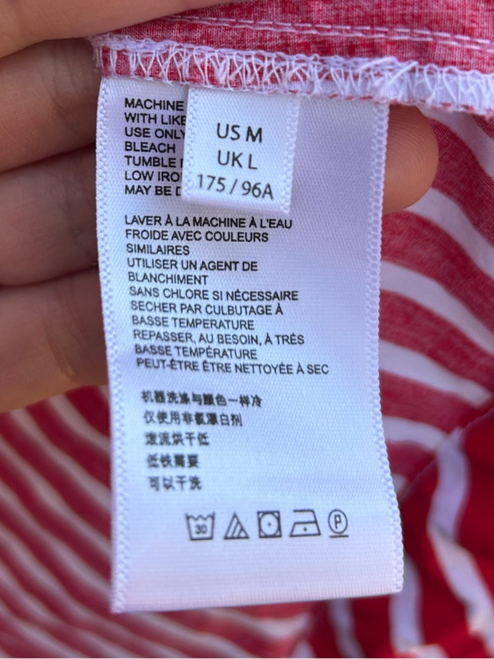 Maeve Red Kiana Striped Shirt dress, size M