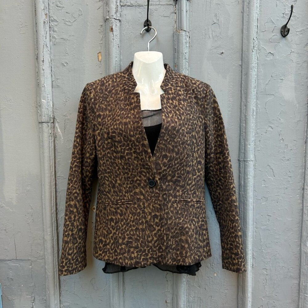 Sandwich Leopard Blazer, size 40 (approx 8)