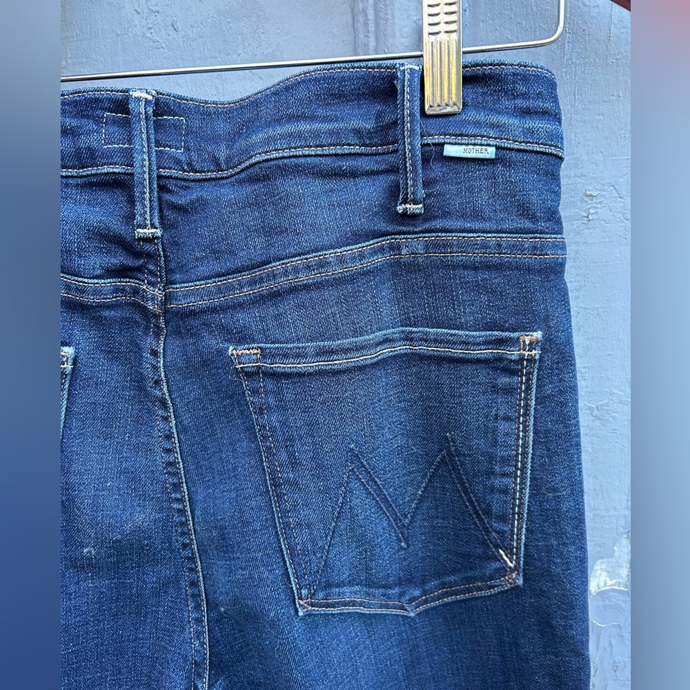 Mother The Hustler Ankle Fray Jeans, size 30