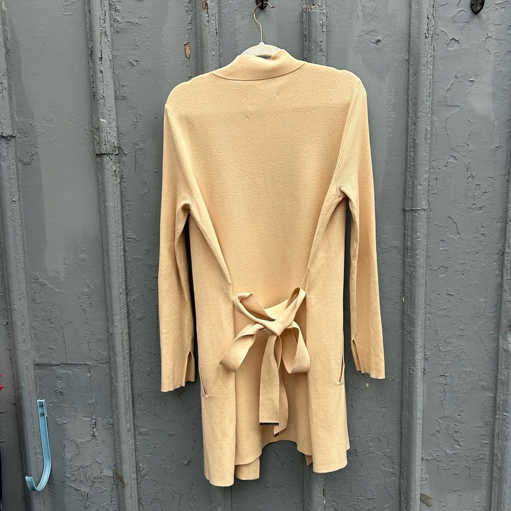 Soia & Kyo Cream Aster Long Wrap Front Cardigan, size M