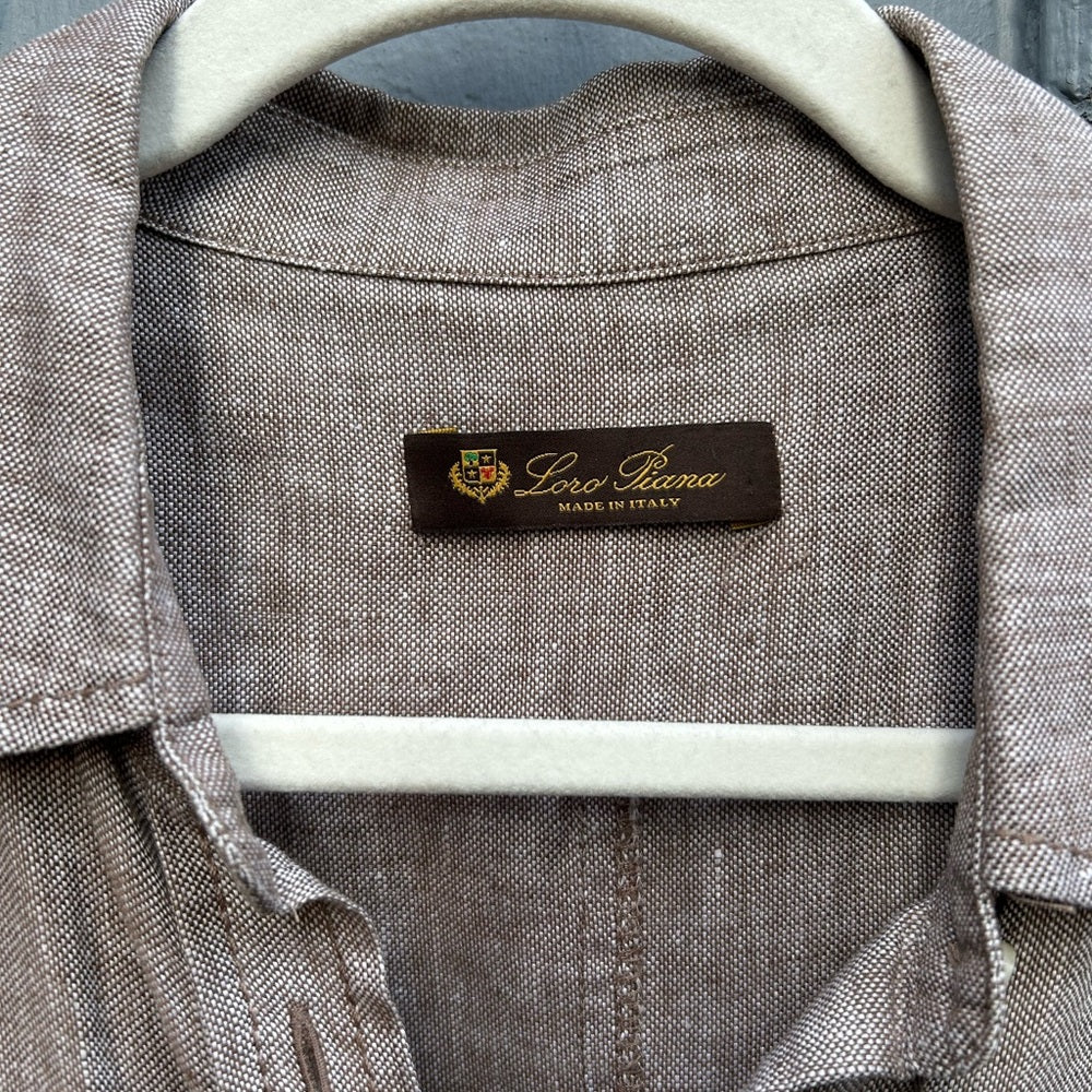 Loro Piana Linen Shirt Dress, Size 48 (US 10/12)