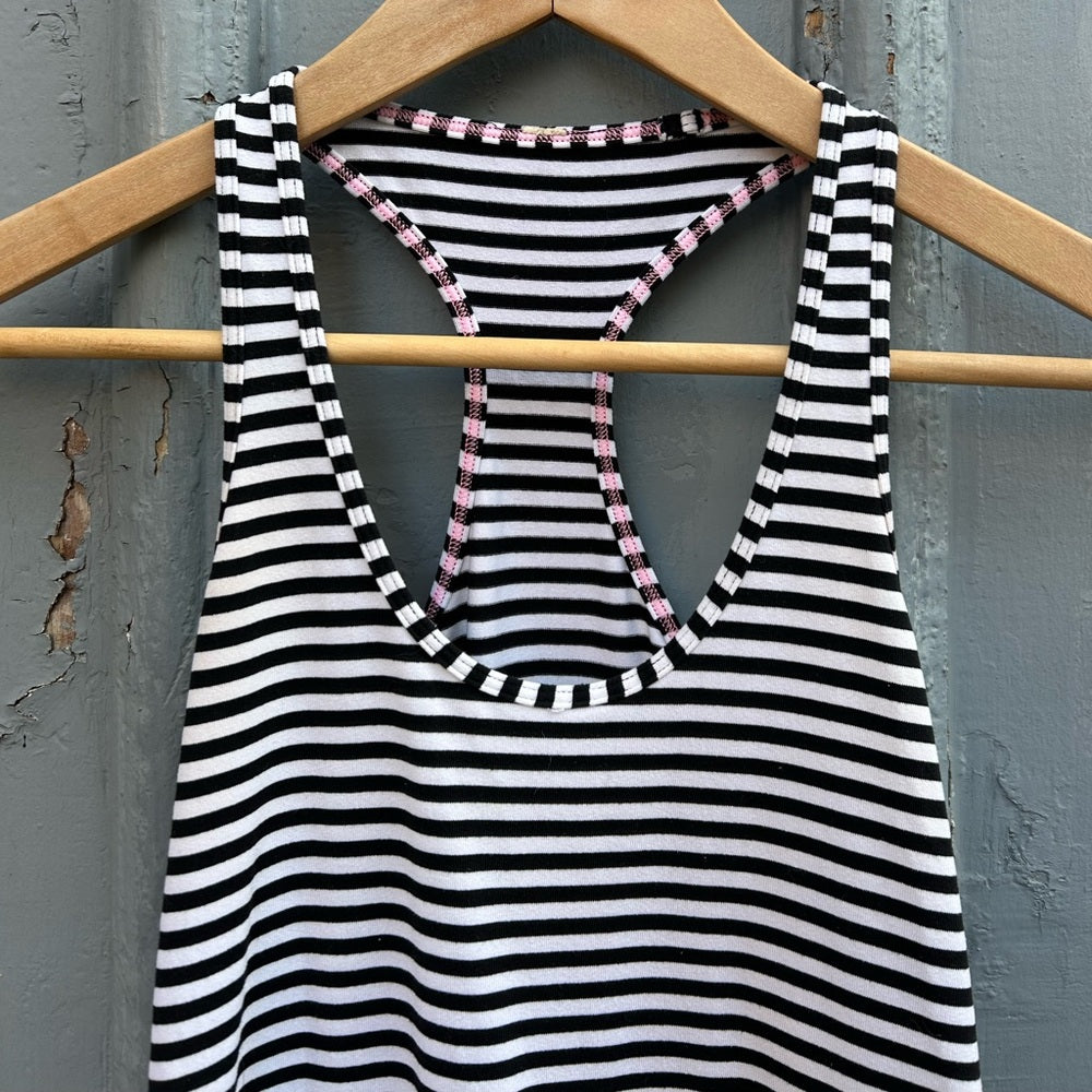 Lululemon b&w striped Cool Racerback tank, size 4,