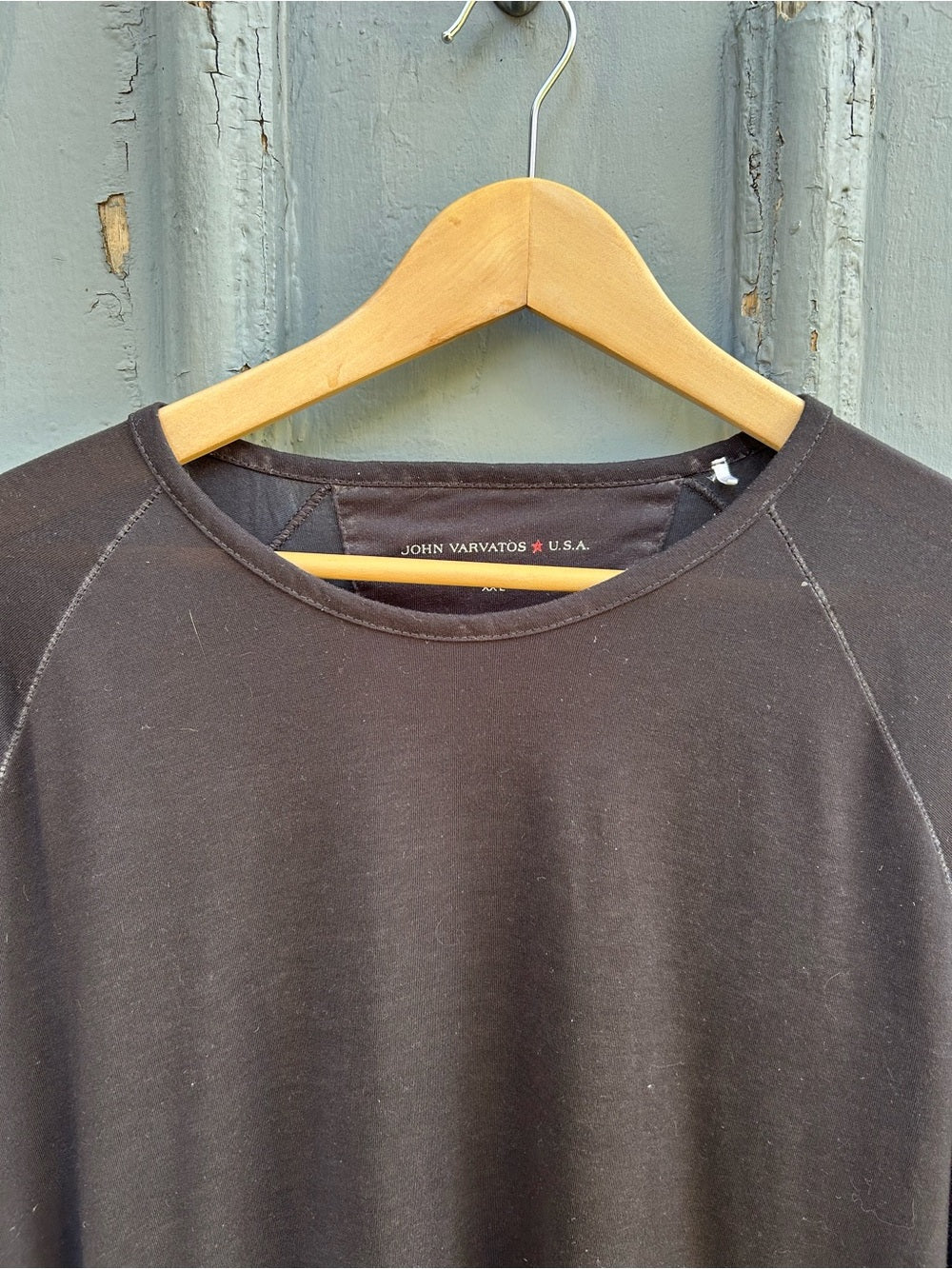 John Varvatos black long sleeve tee crewneck tee, size XXL