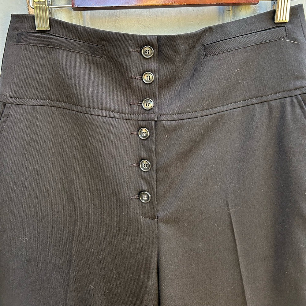 G. Label by Goop Carter Military Black button front trousers, size 8