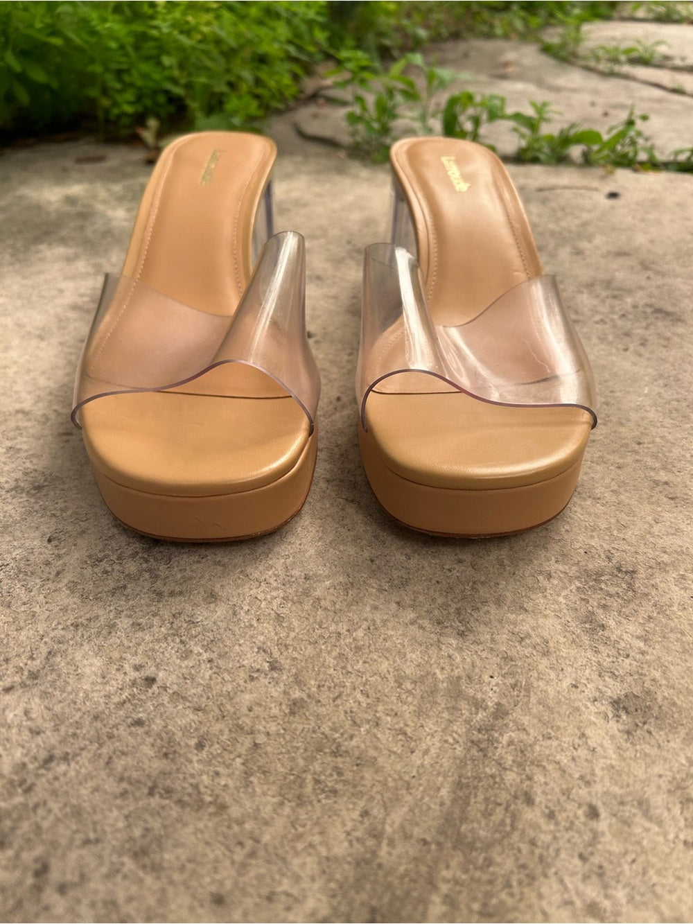 Larroude Jenn Lucite Sandal, BNWOB, size 8.5