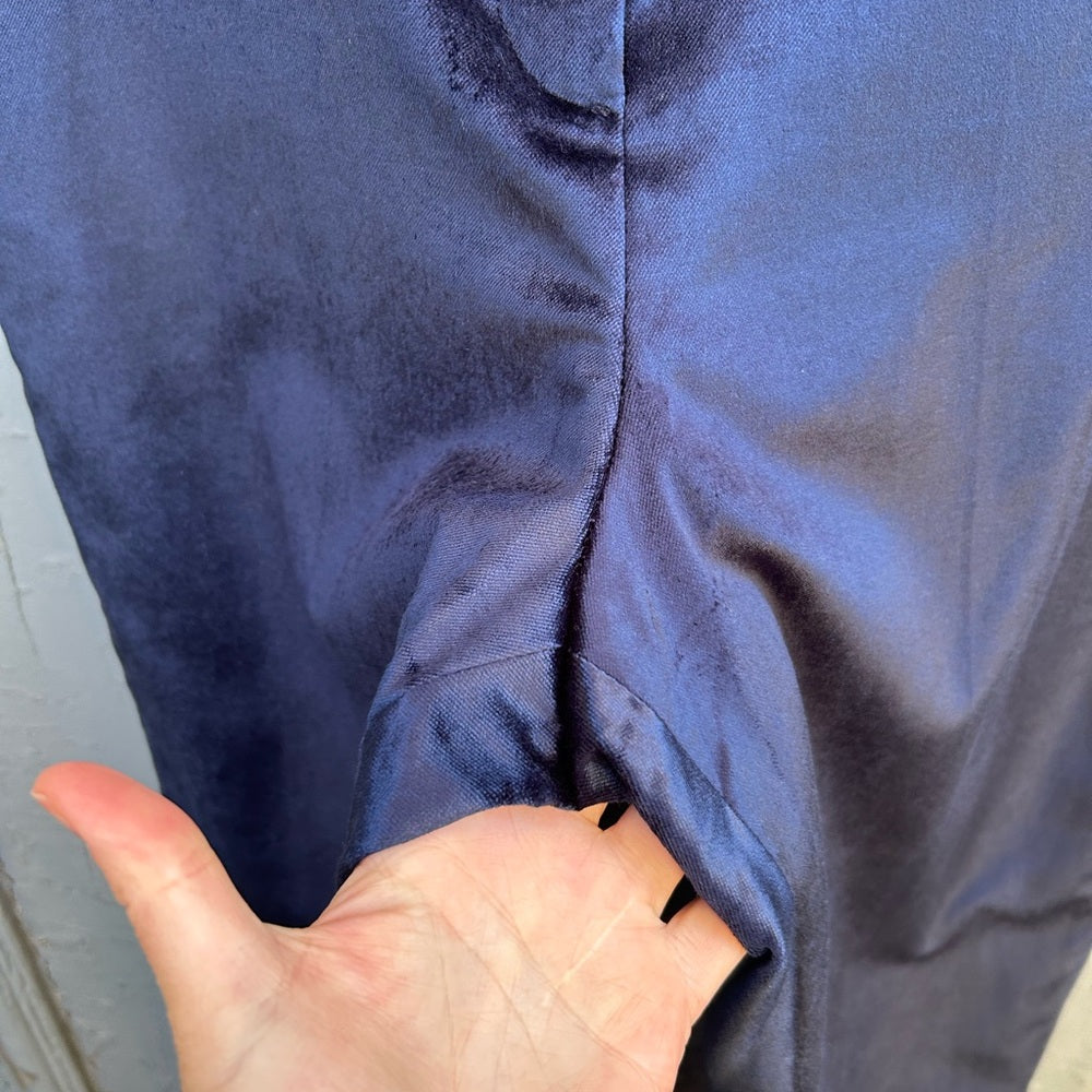 rag & bone navy velvet pants, size 6