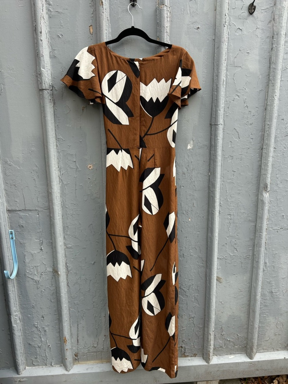 Anthropologie Eva Franco Brown Miranda Jumpsuit, BNWT, size 2