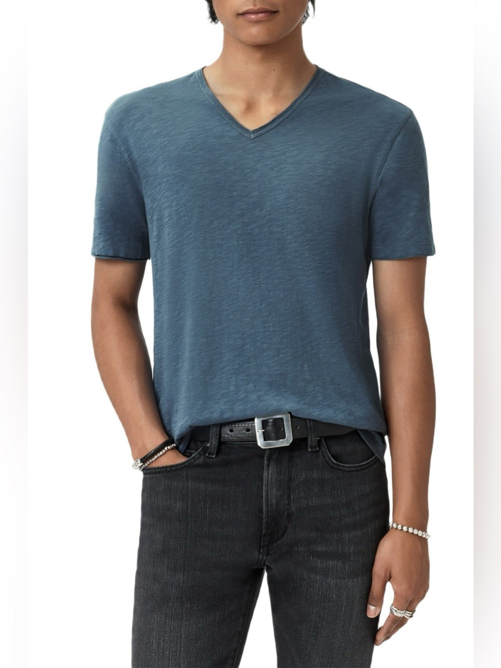 John Varvatos Miles Slub Organic Cotton T-Shirt, Size XXL