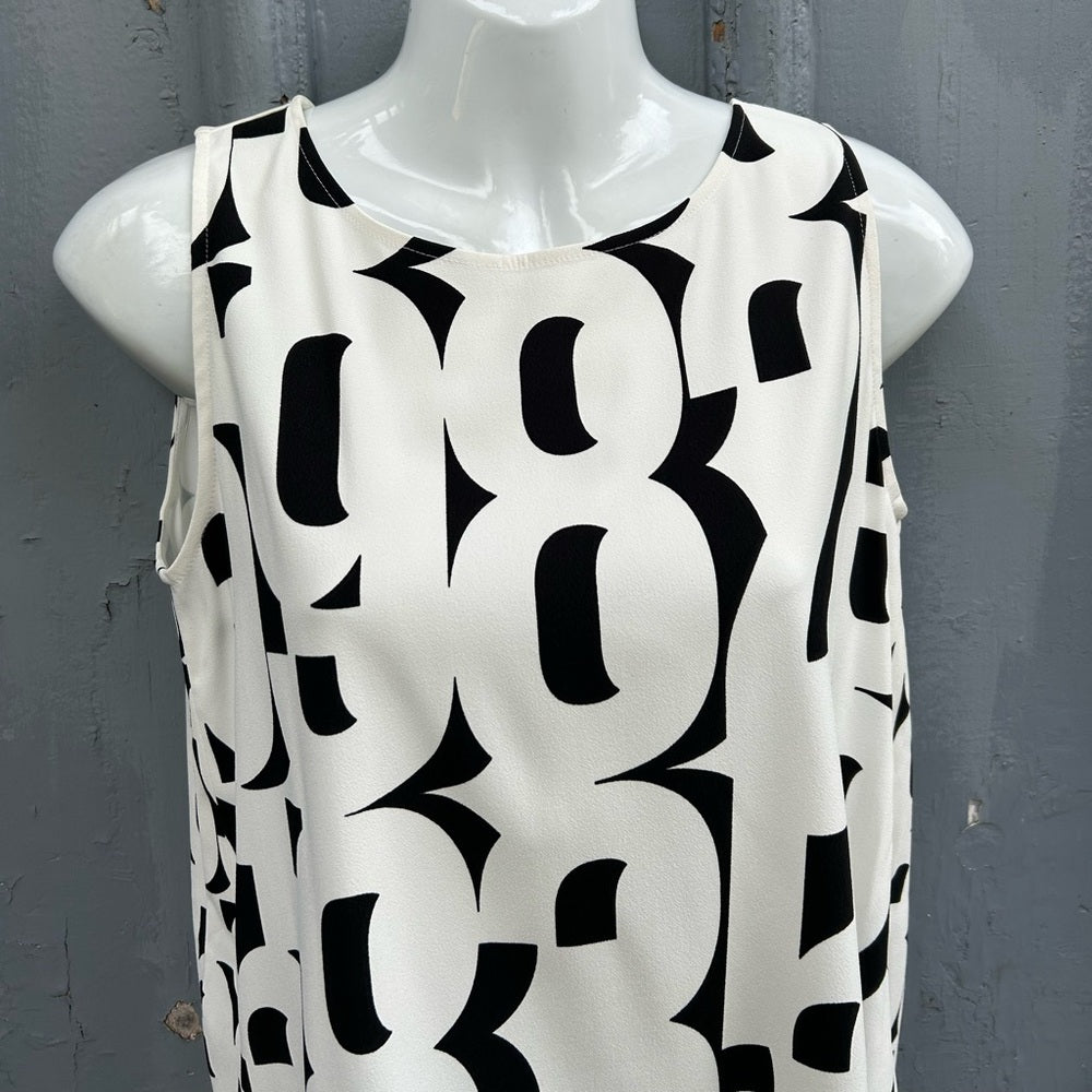 SportMax MaxMara Black & White High Low tunic, BNWT, size Small