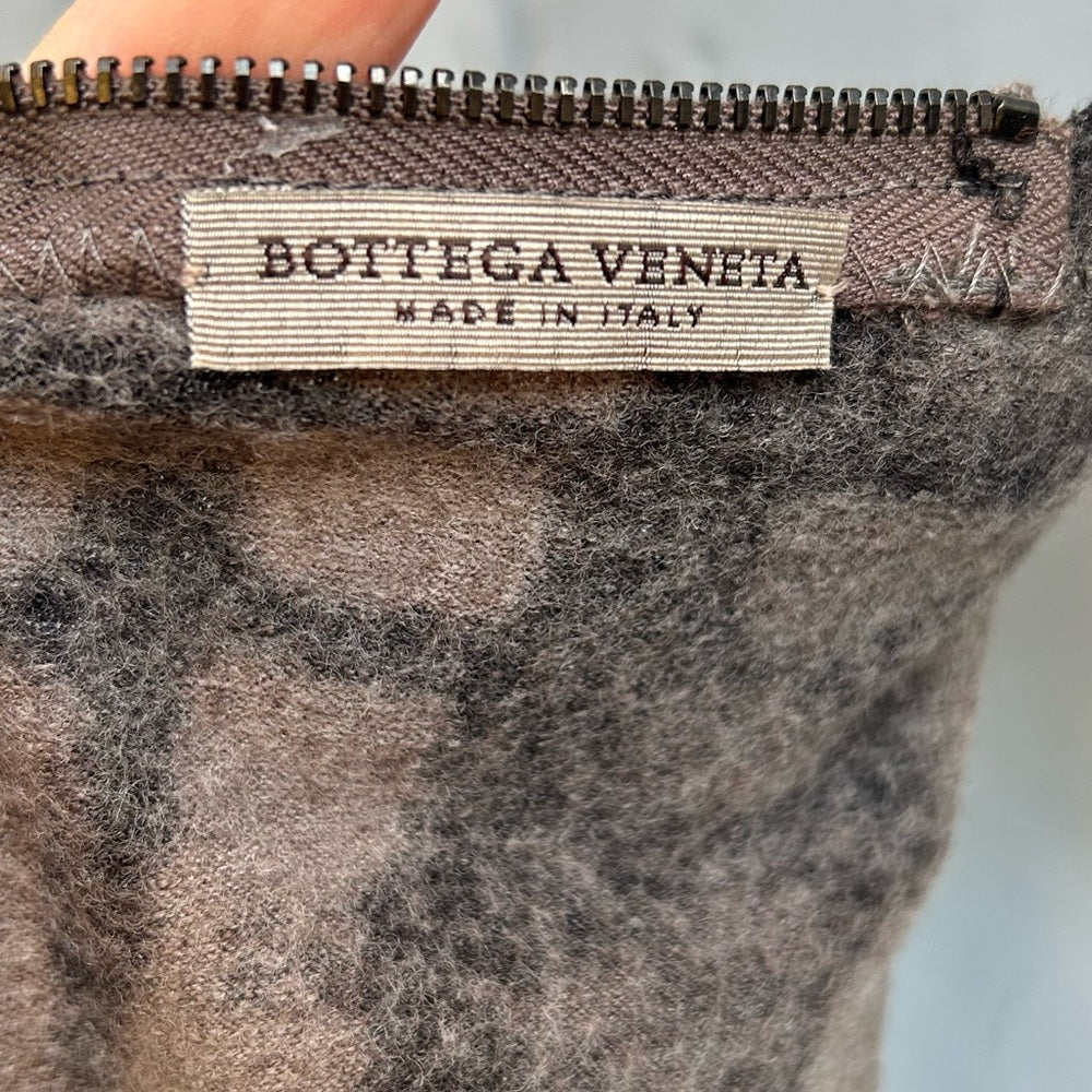 Bottega Veneta Grey & Black Wool Sheath, size 40