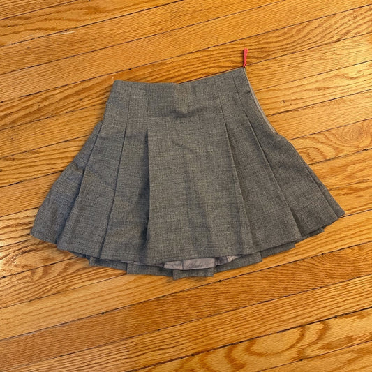 Crewcut Girls Grey Wool Box Pleated skirt, size 6