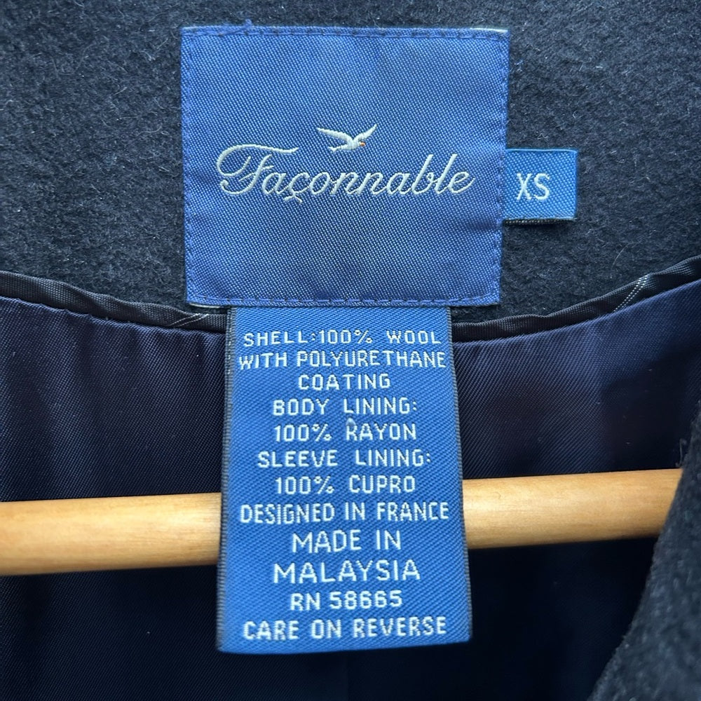 Faconnable x Loro Piana Military Pea Coat, size XS