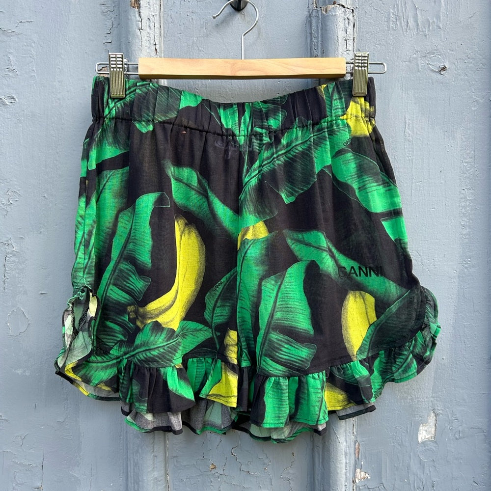 Ganni Cami & Shorts Tropical Print set, Small