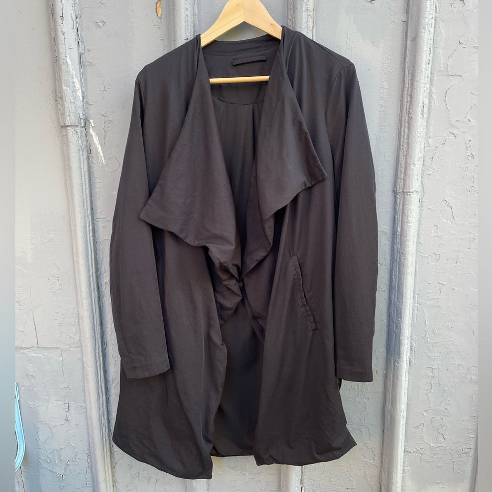 ALLSAINTS Hace Black Trench coat, size 8