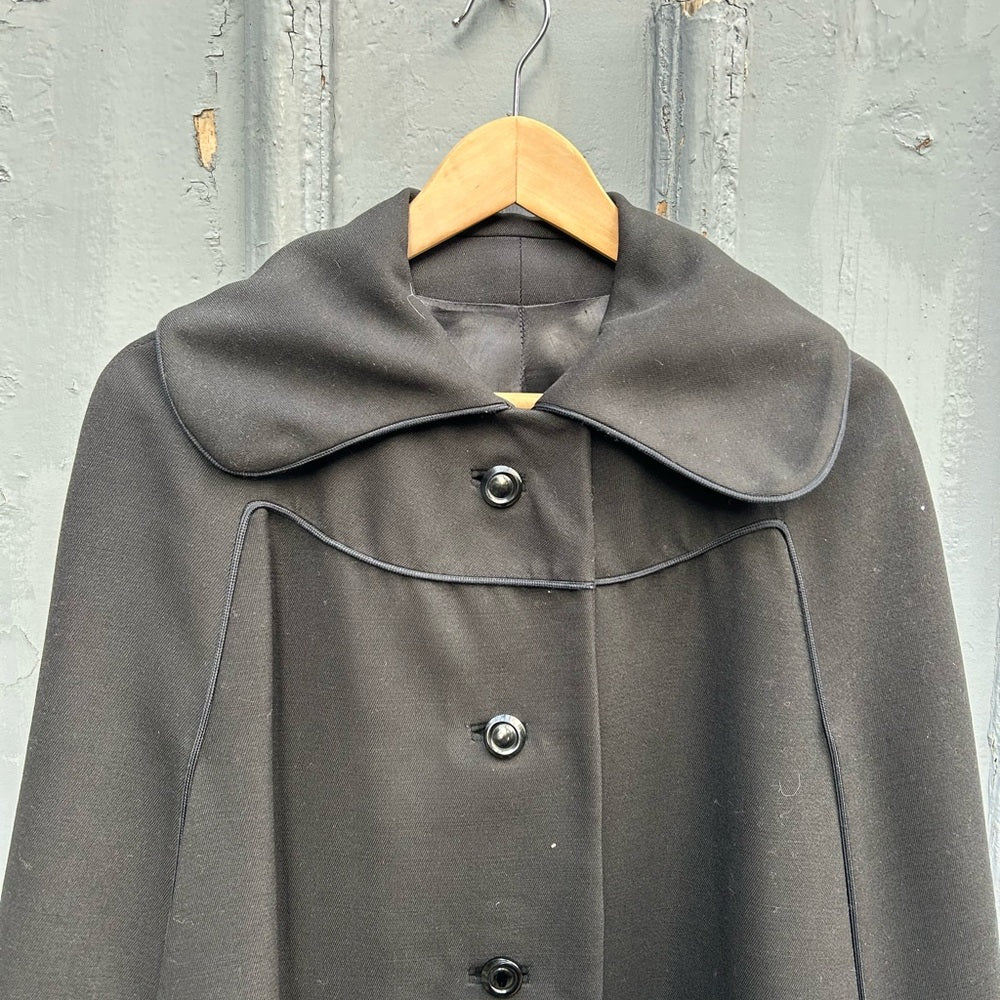 Vintage Canadian Wool Cape Coat, OS