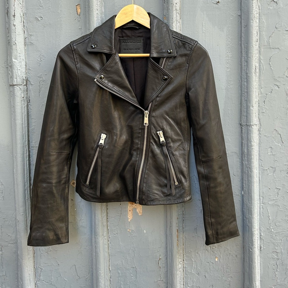 All Saints Dalby Biker Jacket, size 2