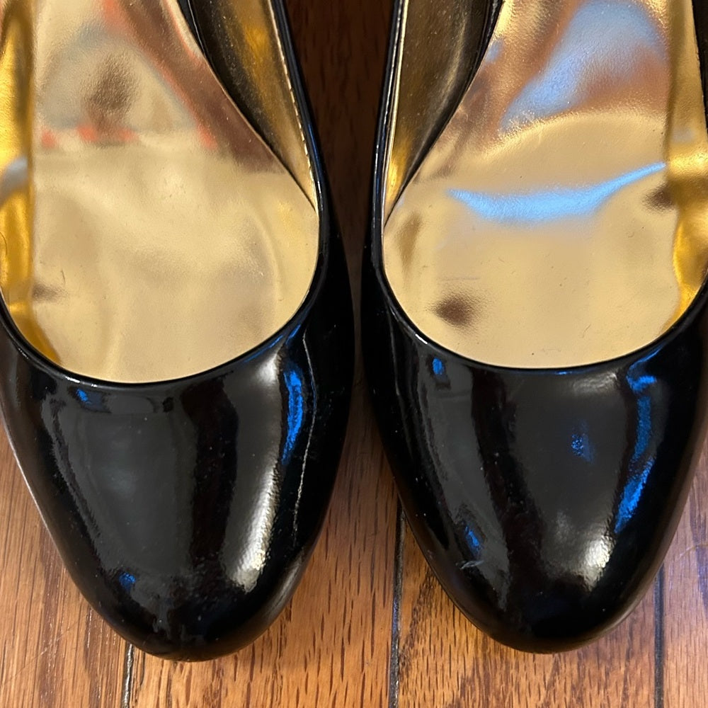 Coach Classic Black Patent Heels, size 7.5