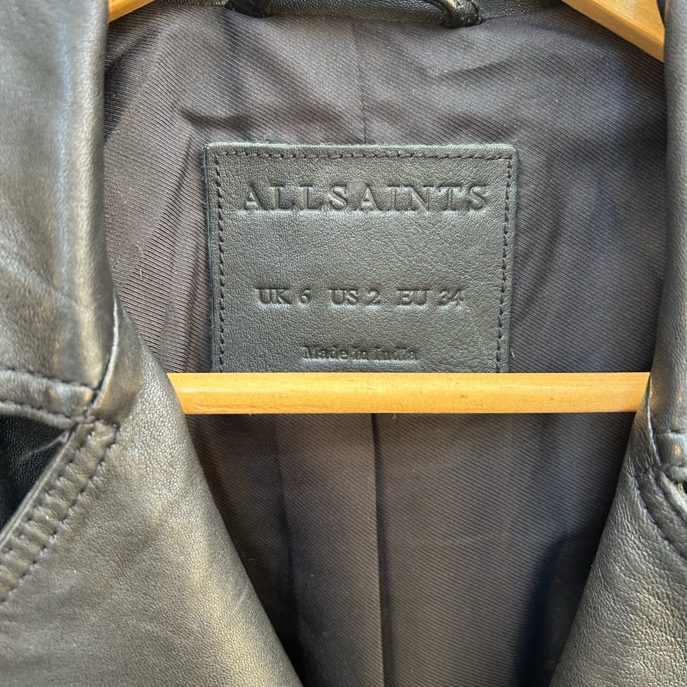 All Saints Dalby Biker Jacket, size 2