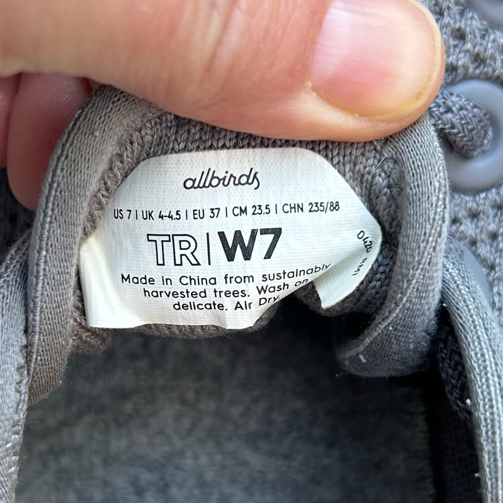 Allbirds Women’s Tree Runners Sneaker, Size 7 Grey