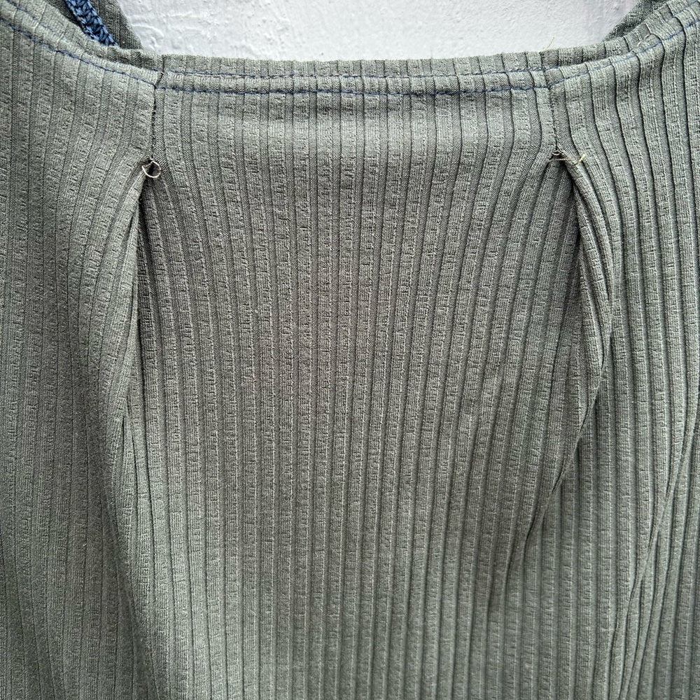 Hackwith Design House Khaki Ribbed Tee, 1/2 (size 1X/2X)