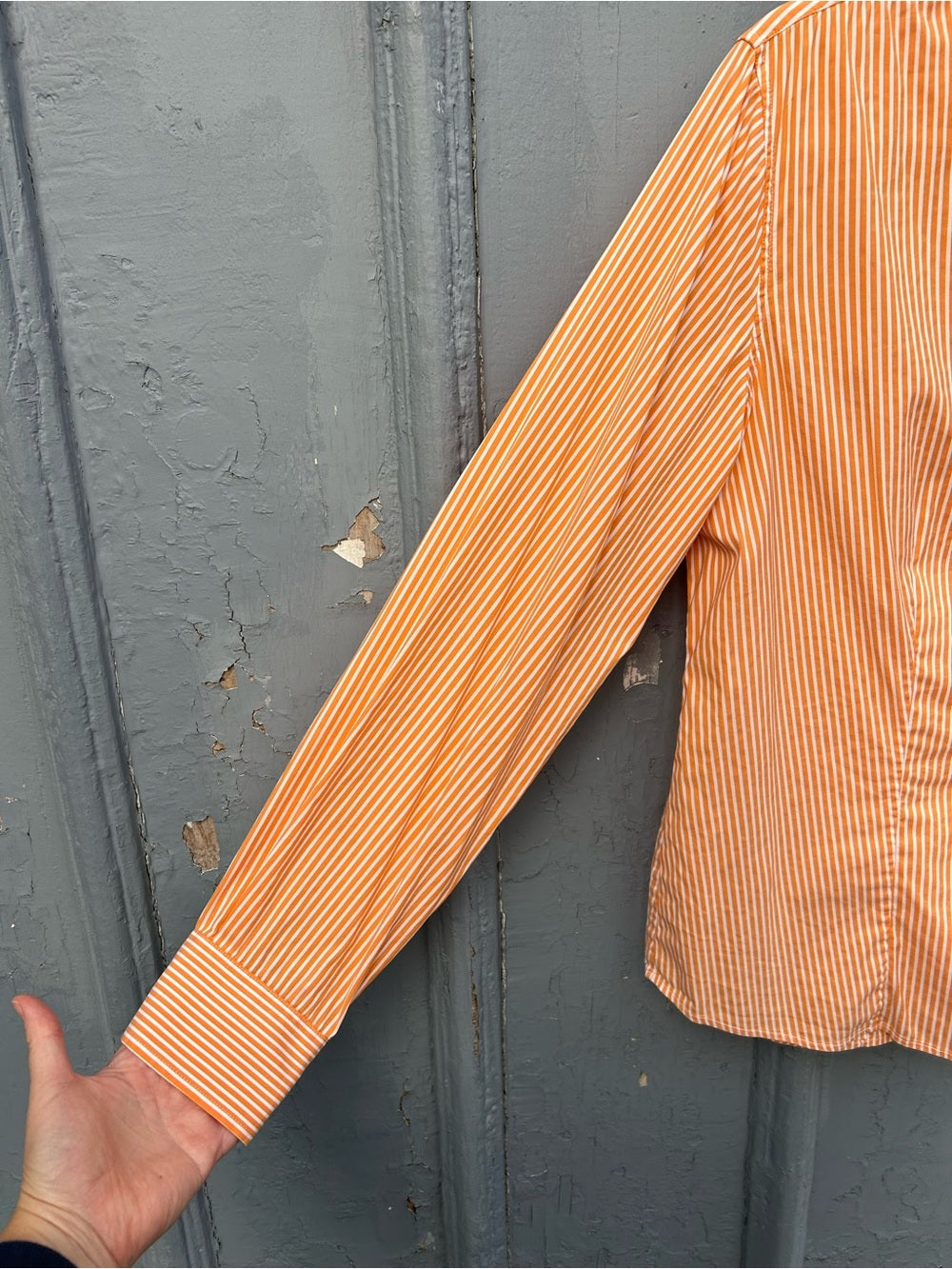 Loro Piana Classic Striped Buttondown, size 46 (they say 10, I say 8)