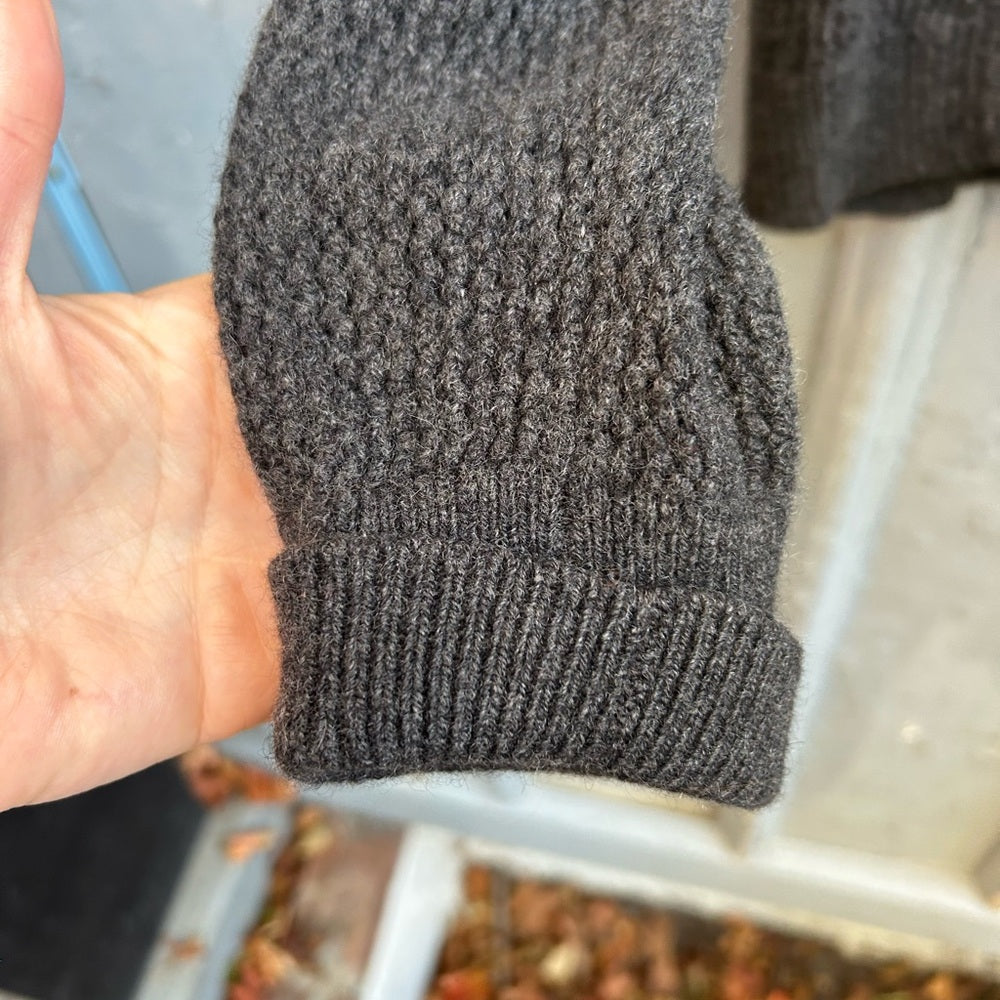 Patagonia Grey Recycled  Cashmere Wool Sweater, size Large