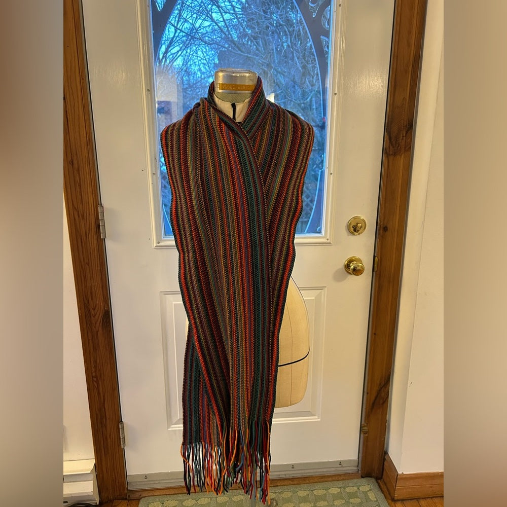 Johnston’s striped Scottish Wool Scarf