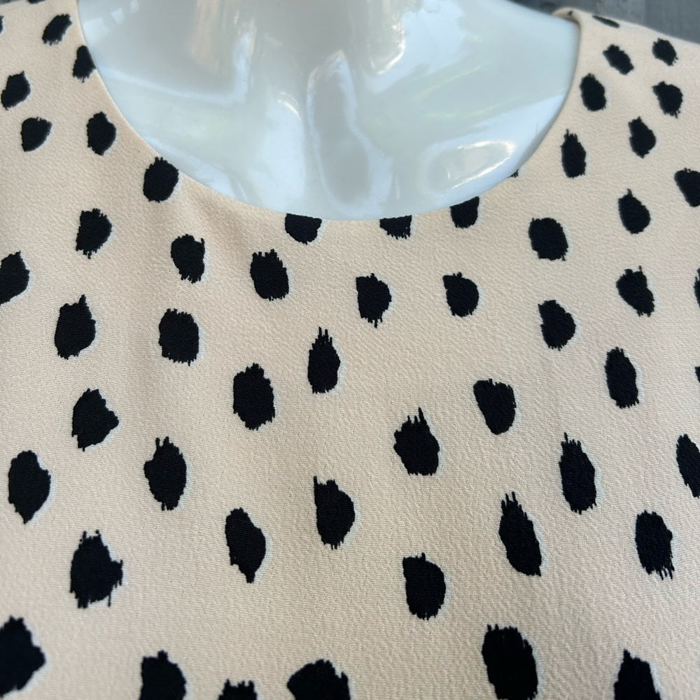 Kate Spade Leopard Dot Silk Blouse, BNWT, size Large