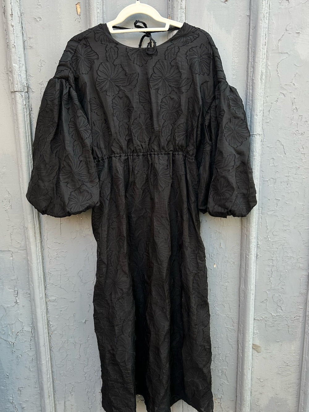 Kiki Vargas X Target Black Embroidered Puff Sleeve Dress, Small