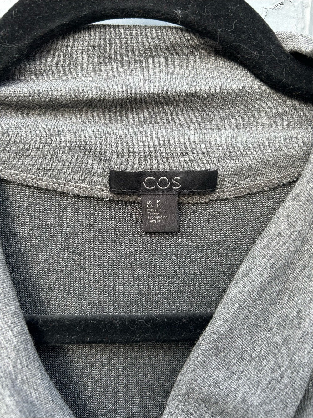 COS Grey cowl neck Shift dress, size M