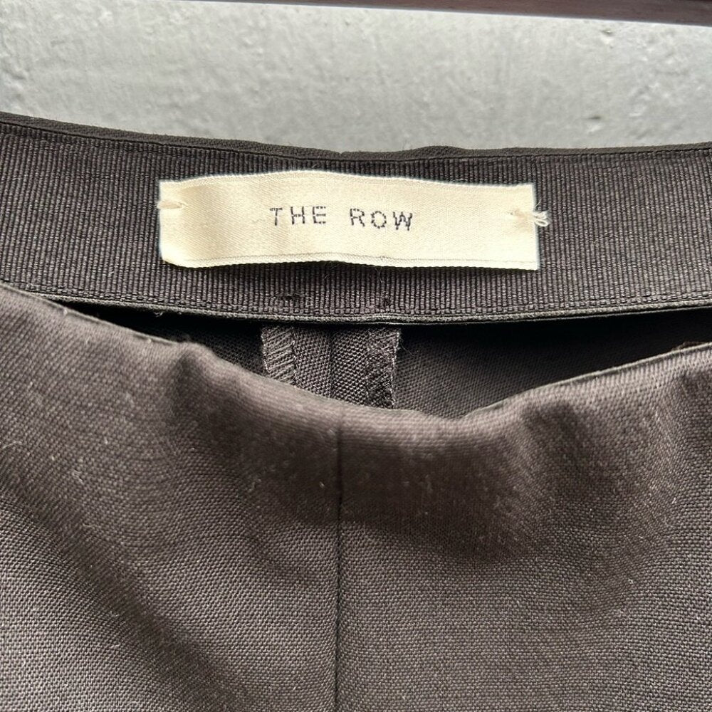 The Row Black Slim Wool Pants, size 8