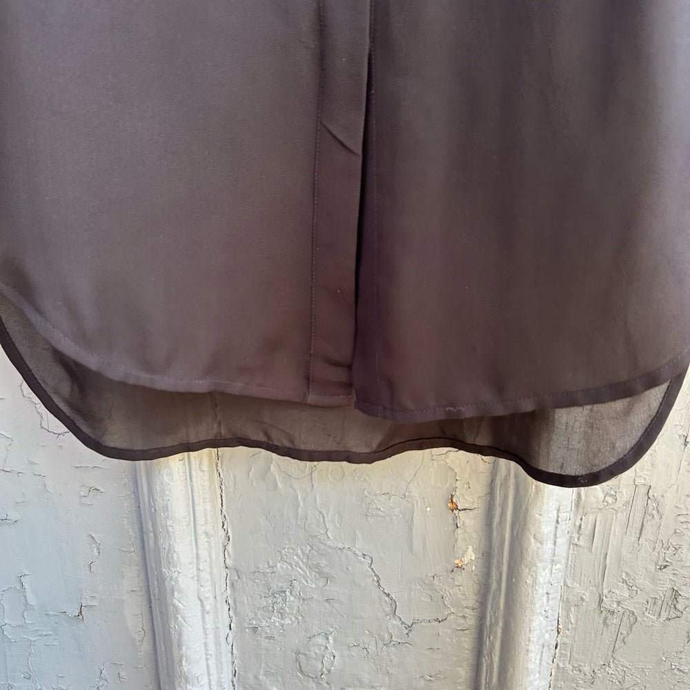 J Crew Black Robin Silk Blouse, Size 8