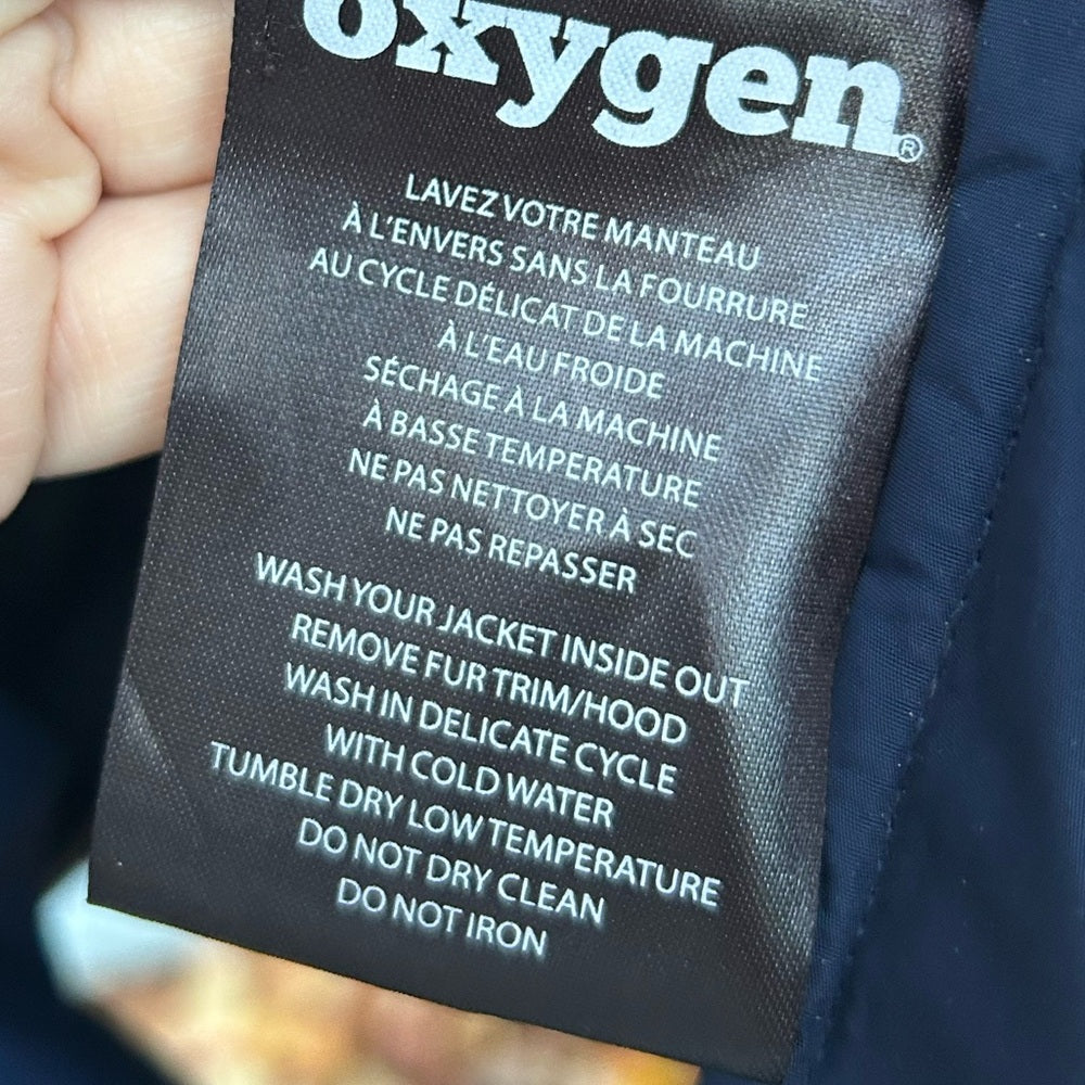 Oxygen Navy 3/4 length Parka, size XXL