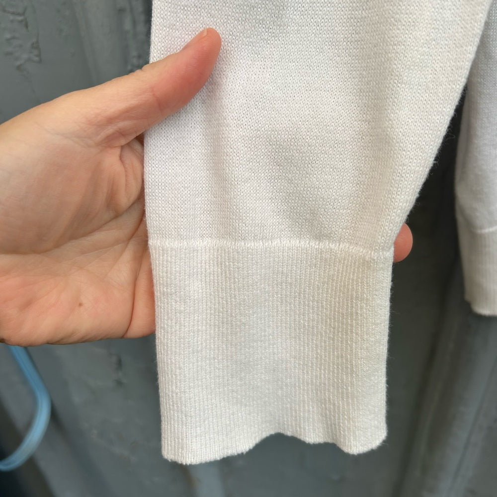 Ann Taylor Loft cream Cotton cardigan, size S