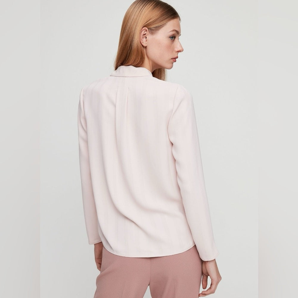 Babaton Cream Akira Power Blouse, size M