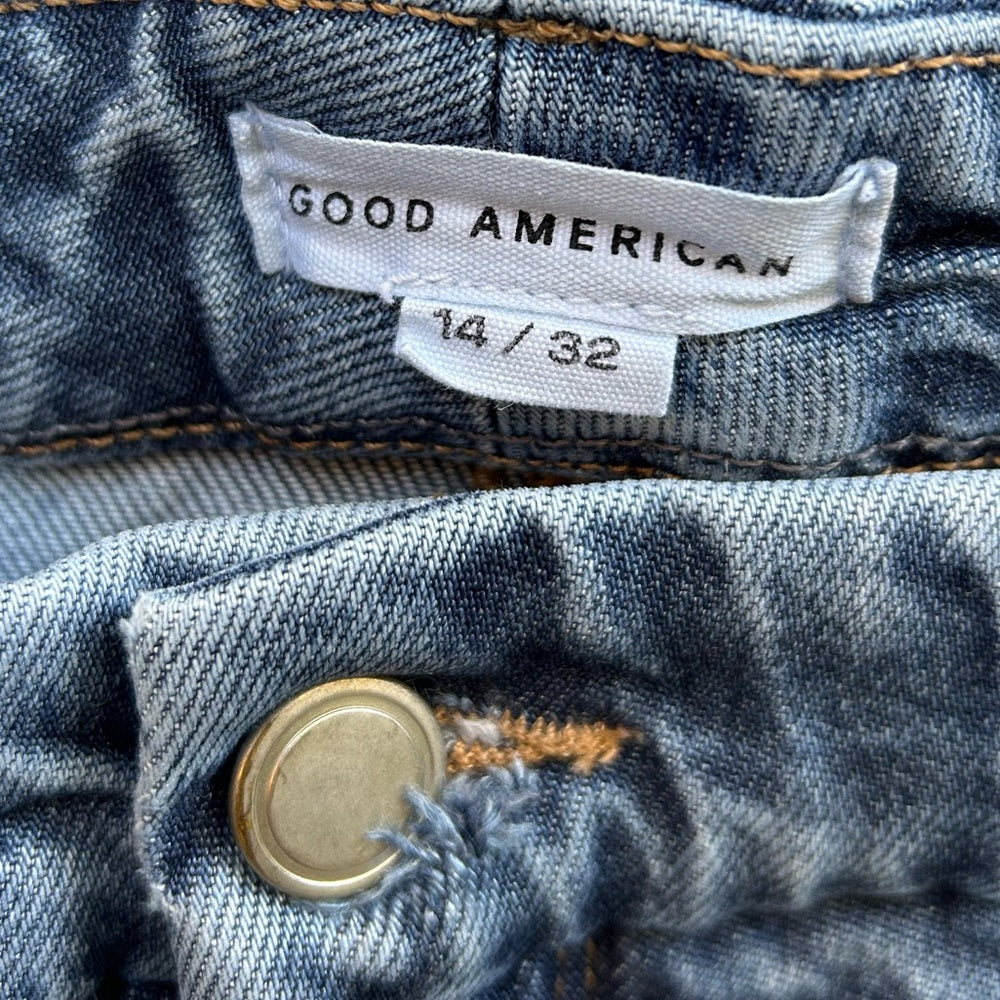 Good American Good Legs Straight Leg Jeans, size 14