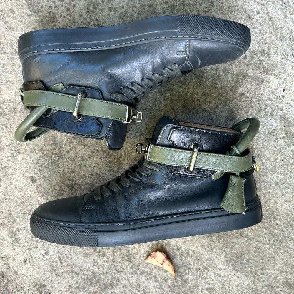 Buscemi Grey Olive green 100mm sneakers, size 40