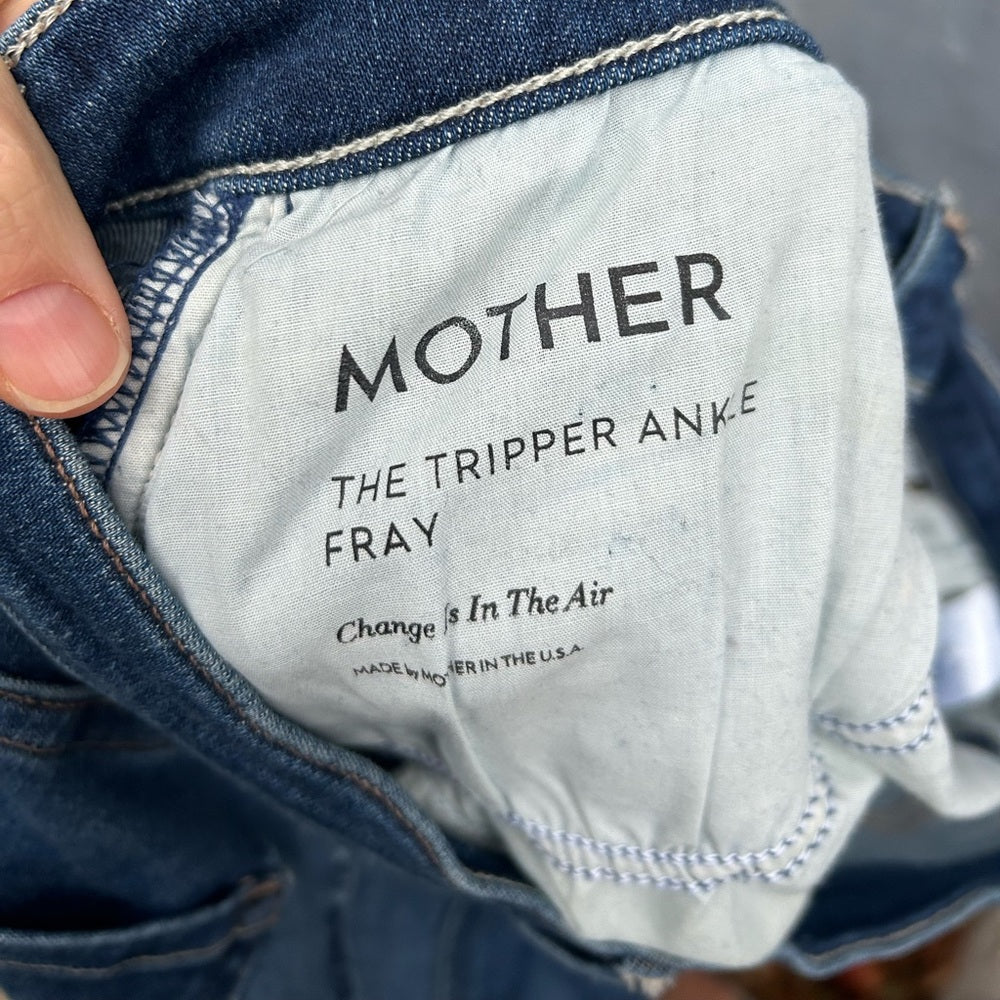 Mother The Tripper Ankle Fray, size 33