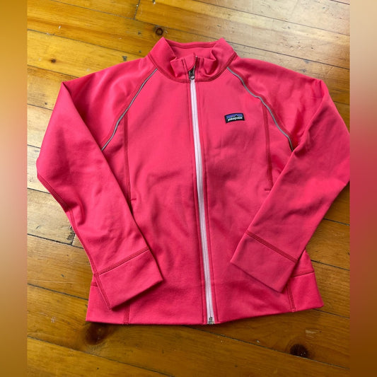 Patagonia Pink Light Fleece lined Sweater Jacket, size L (12)