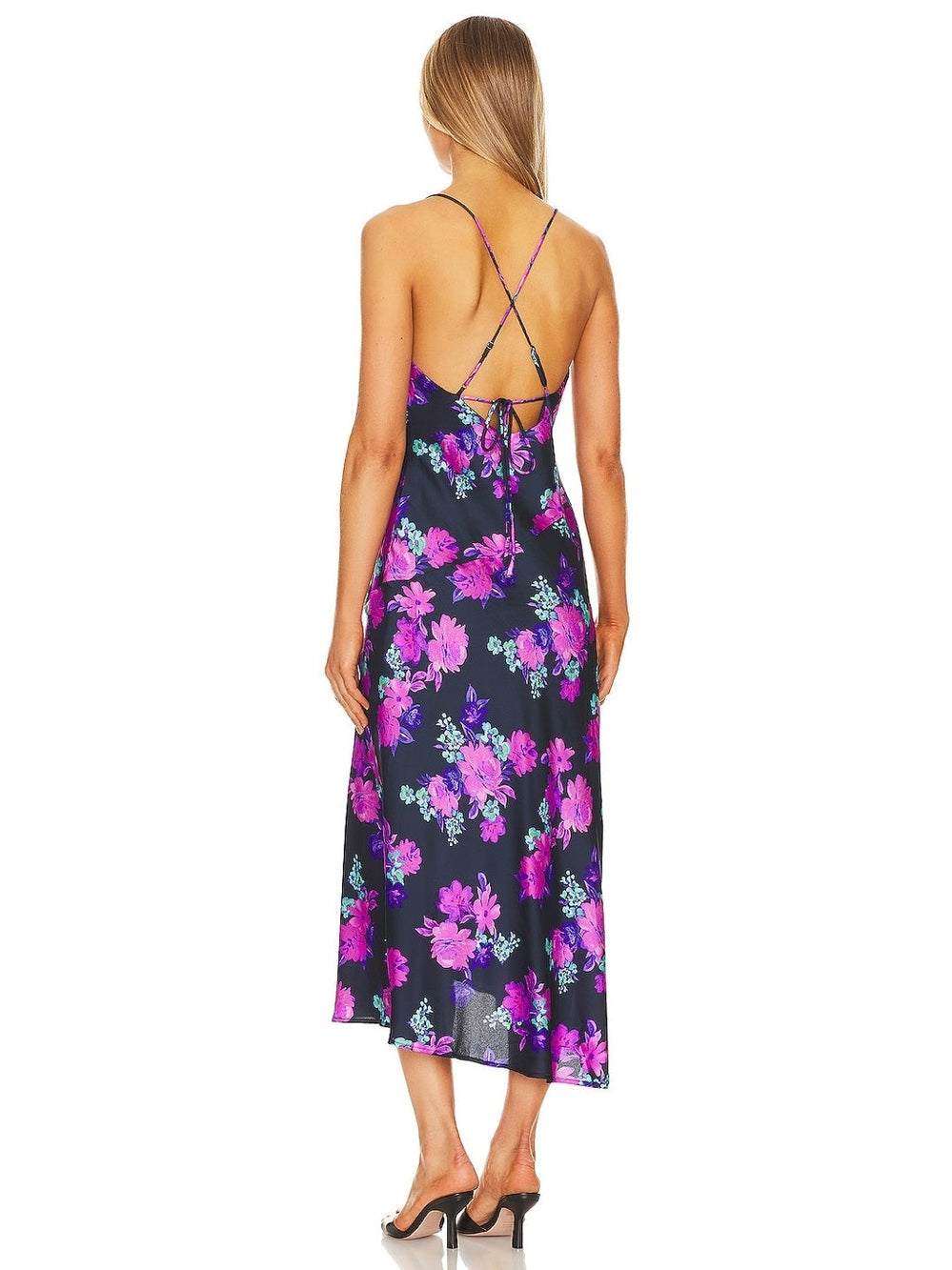 Astr the label Gaia Dress in Purple Floral, Large