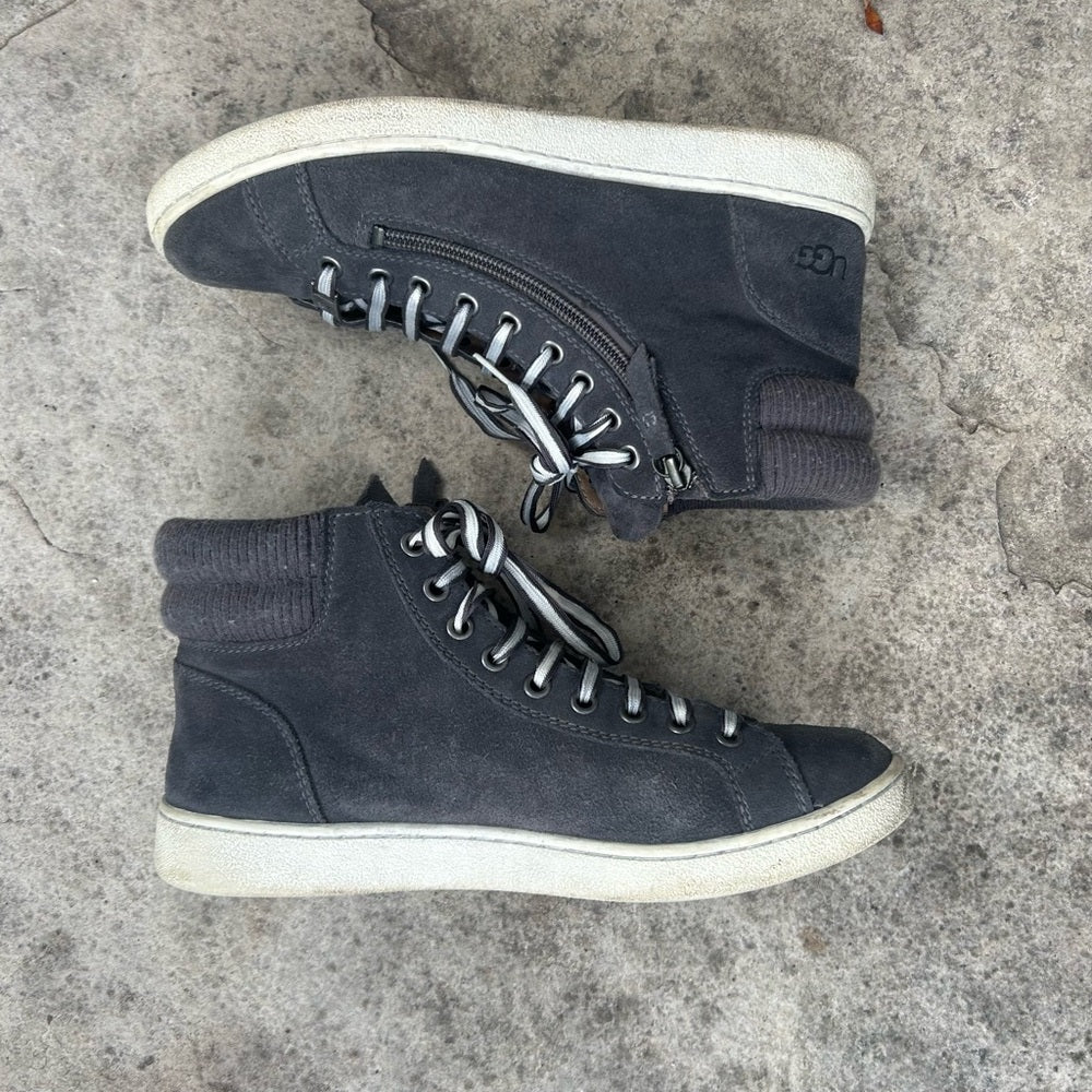 Ugg Grey Suede Olive Trainer, size 9