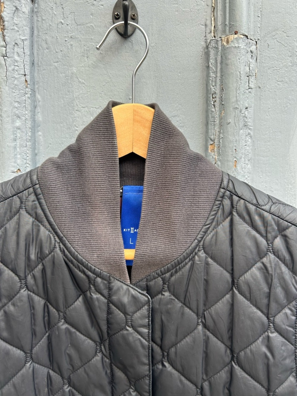 Kit & Ace All Day Black Long Quilted vest, Large