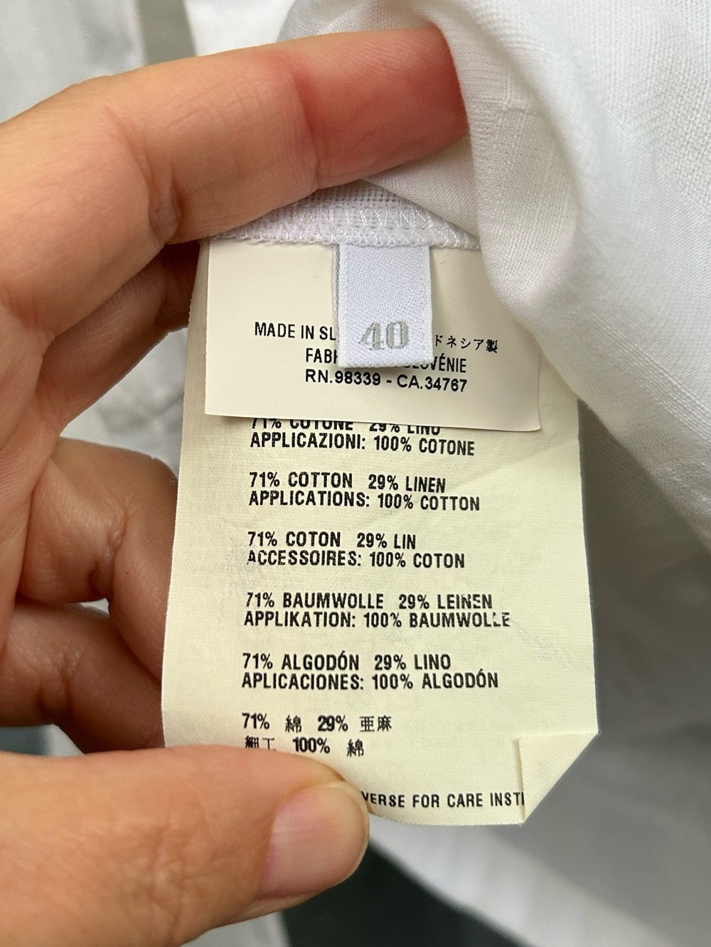 Prada Cotton Linen Blouse, size 40 (size 4/6)